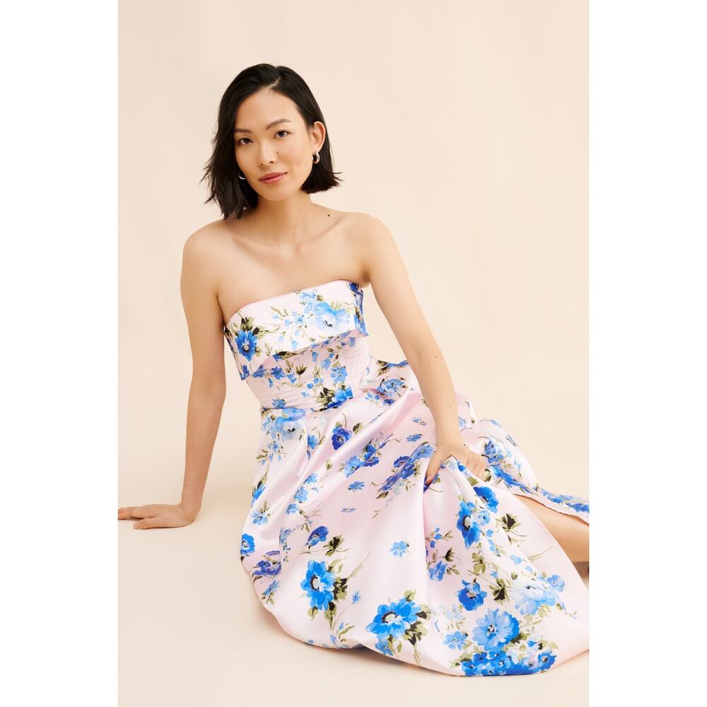 If by Sea Strapless Floral Gown, NWOT, Size XS